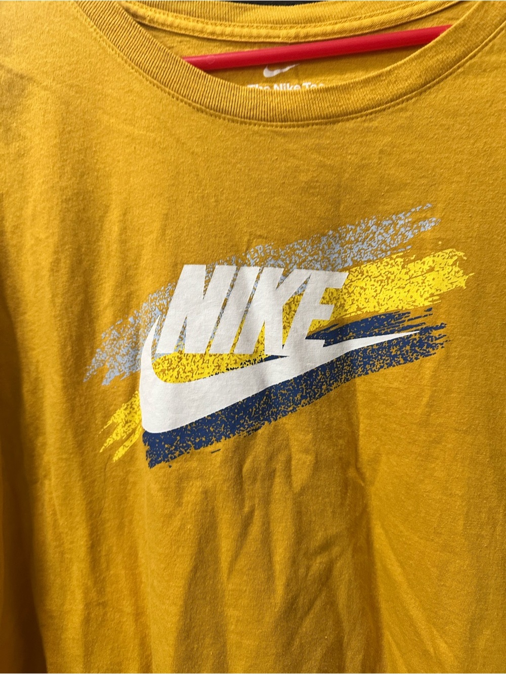 Nike The Nike Tee Graphic T-Shirt Mustard Yellow - Picture 2 of 5